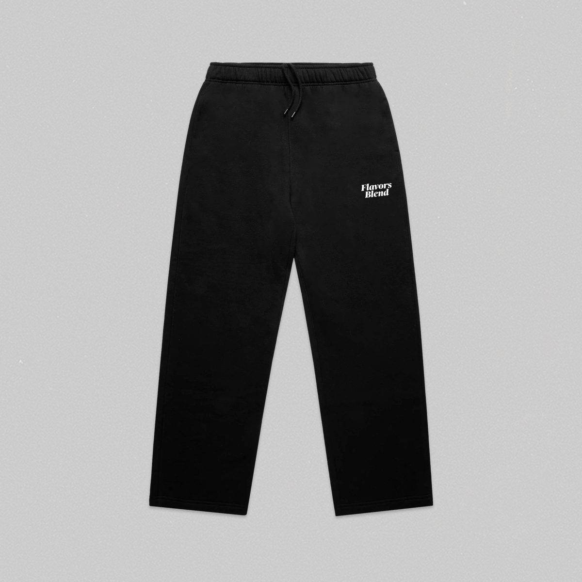 RELAXED FIT FLAVORS BLEND WIDE LEG SWEATPANTS // BLACK