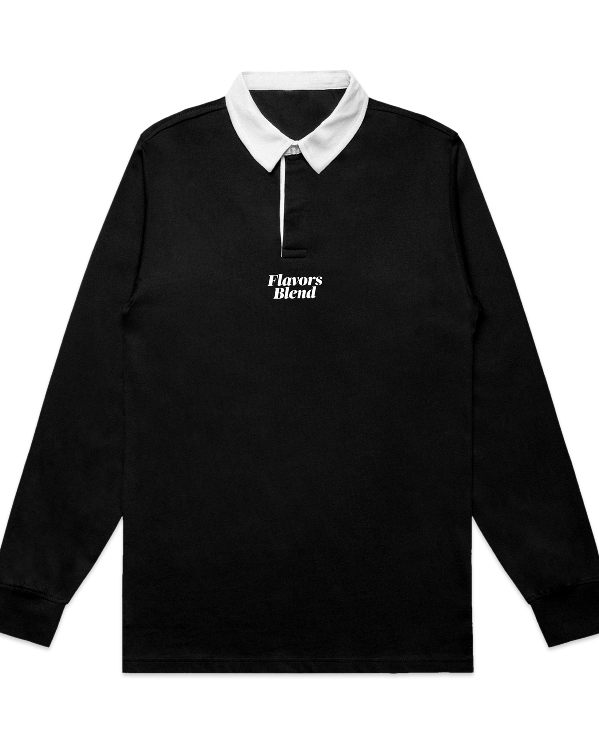 BLACK LOGO POLO RUGBY TEE