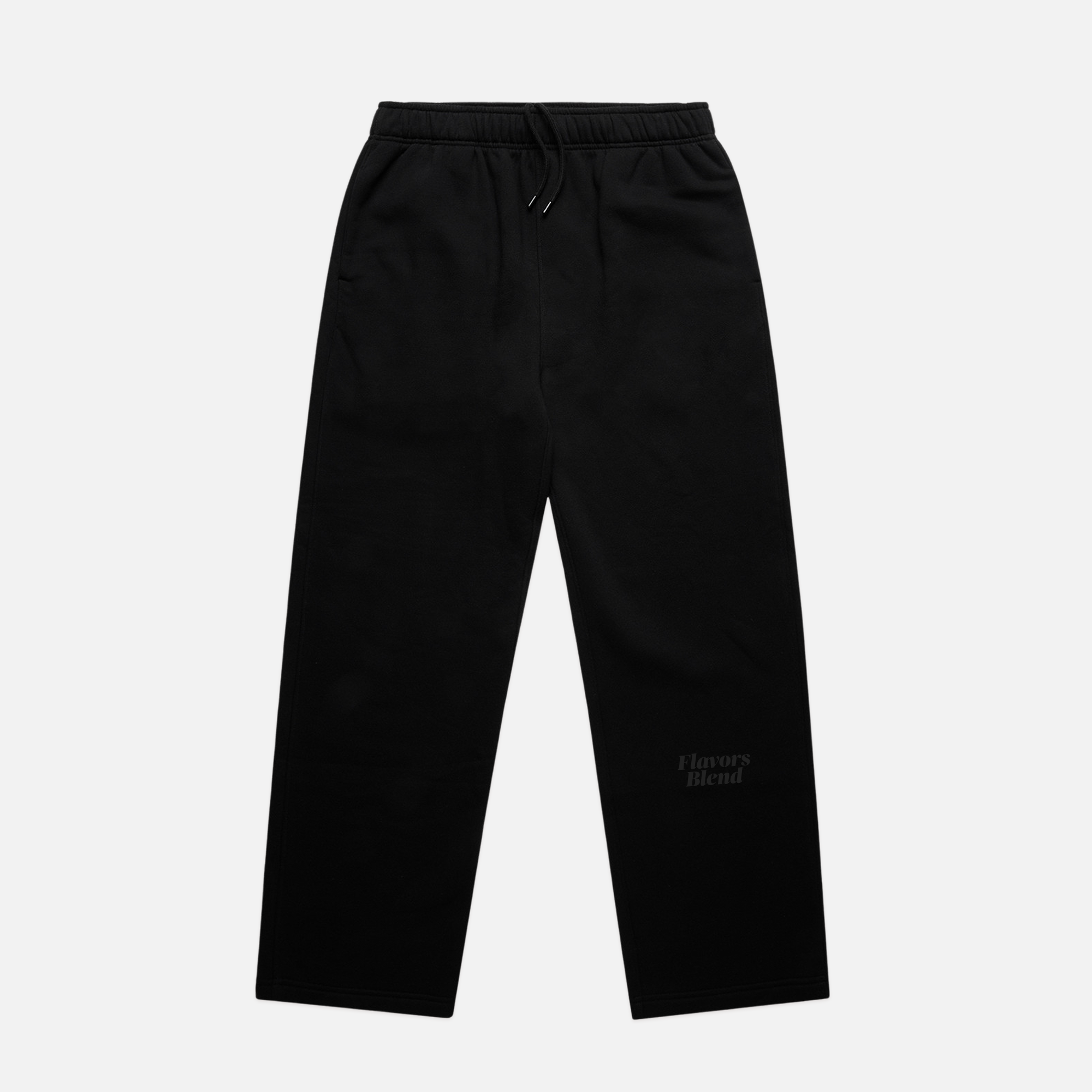 TONAL WIDE LEG SWEATPANT - BLACK