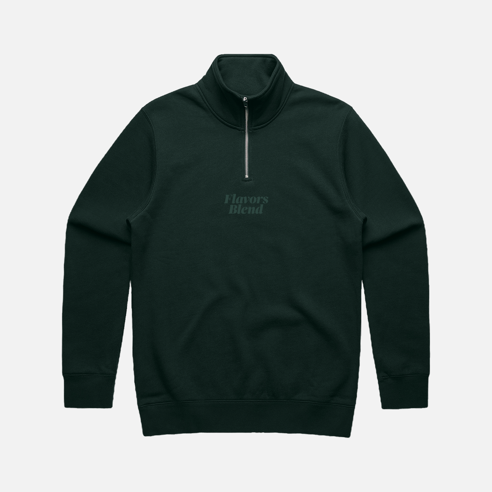 TONAL HALF-ZIP CREWNECK - PINE