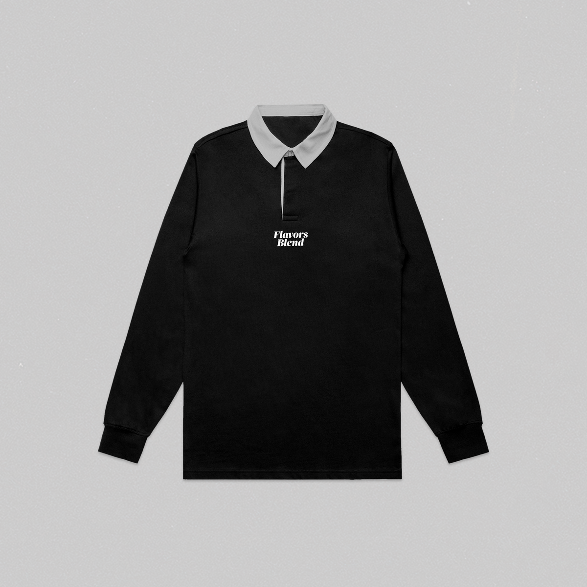 RELAXED FIT RUGBY LOGO TEE // BLACK