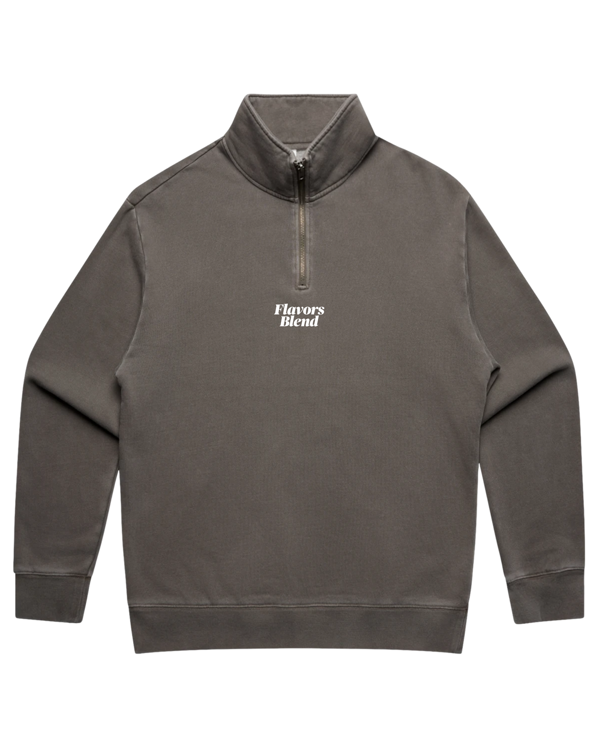 VINTAGE GREY LOGO HALF-ZIP SWEATSHIRT