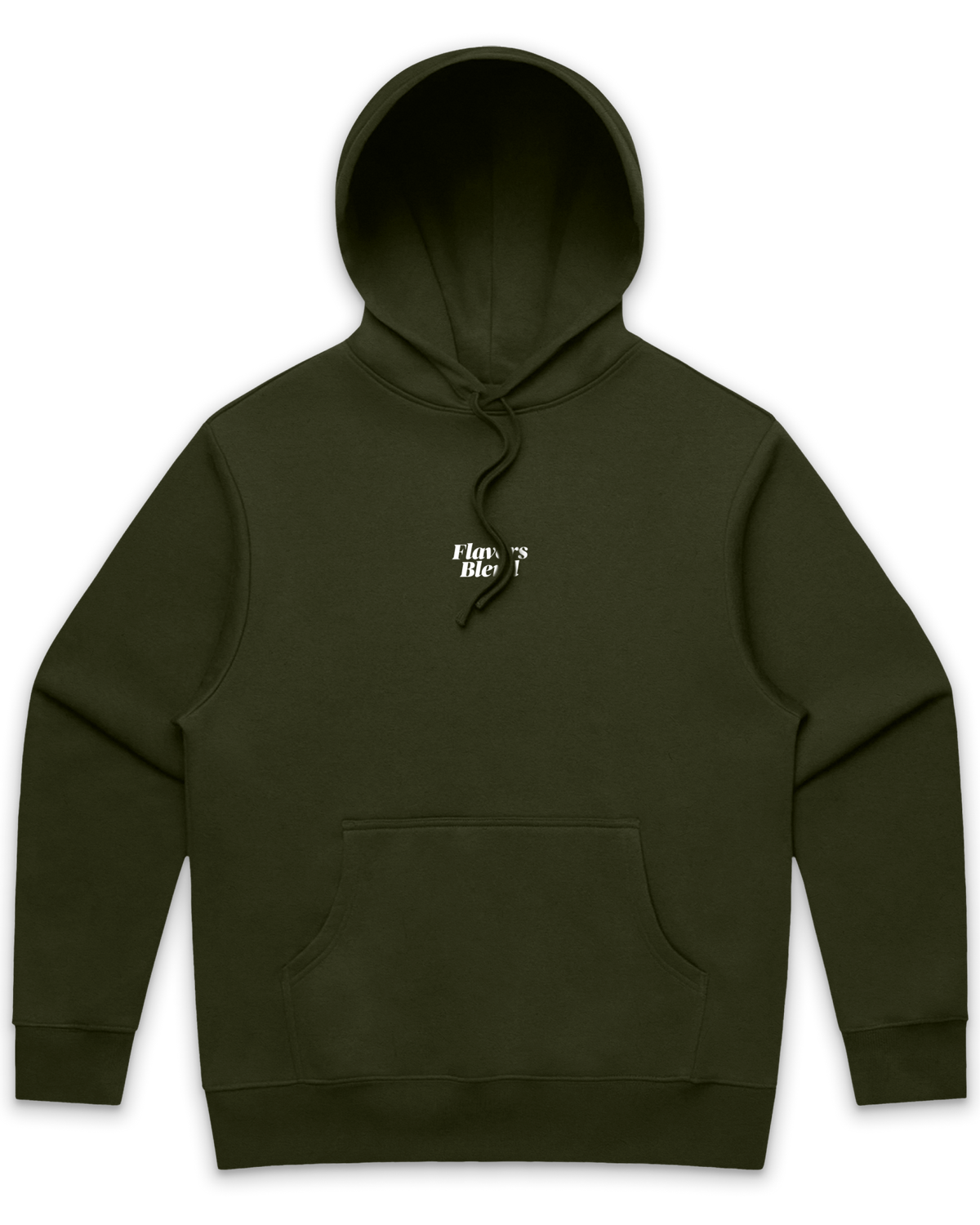OLIVE GREEN LOGO DRAWSTRING HOODIE