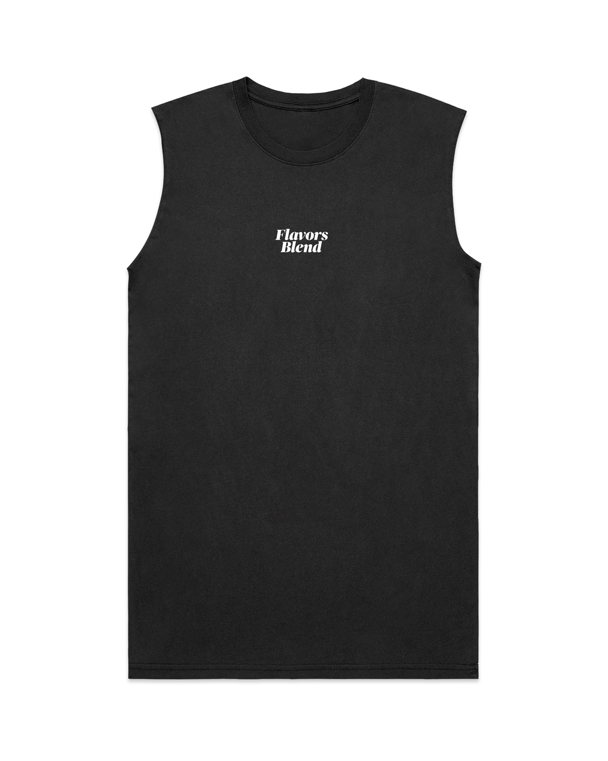 VINTAGE BLACK CUTOFF LOGO TEE