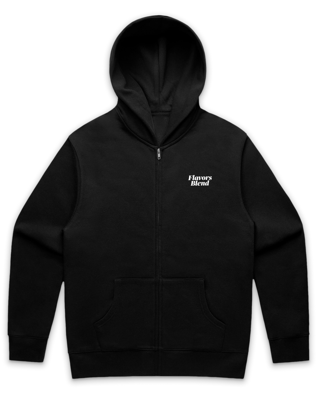 BLACK LOGO FULL ZIP SWEATSHIRT